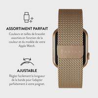 Burga Bracelet milanais Apple Watch Series 1 á 10 / SE / Ultra (2) (44/45/46/49 mm) - Dorée