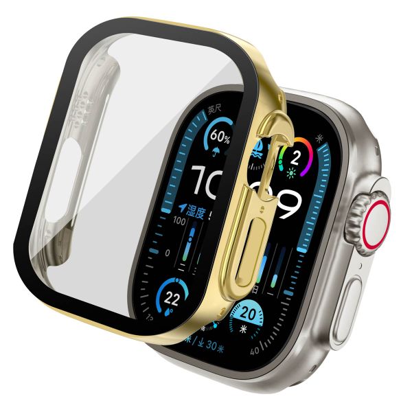 imoshion Coque rigide brillante à couverture complète pour Apple Watch Ultra / Ultra 2 - 49 mm - Or