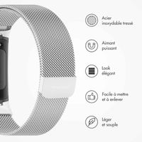 imoshion Bracelet magnétique milanais Fitbit Charge 5 - Taille M - Argent