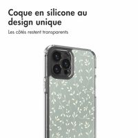imoshion Coque Design Apple iPhone 12 (Pro) - Smoke Green Flowers
