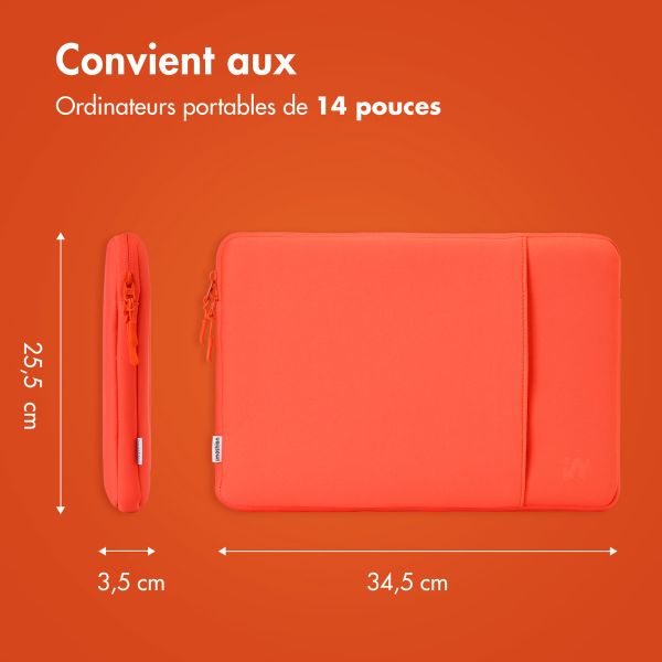 imoshion Pochette ordinateur avec compartiment 14 pouces - Apricot Crush Orange