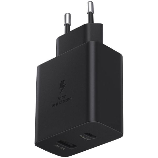 Samsung Adaptateur secteur original - Chargeur - Connexion USB-C et USB - Charge rapide - 35W - Noir