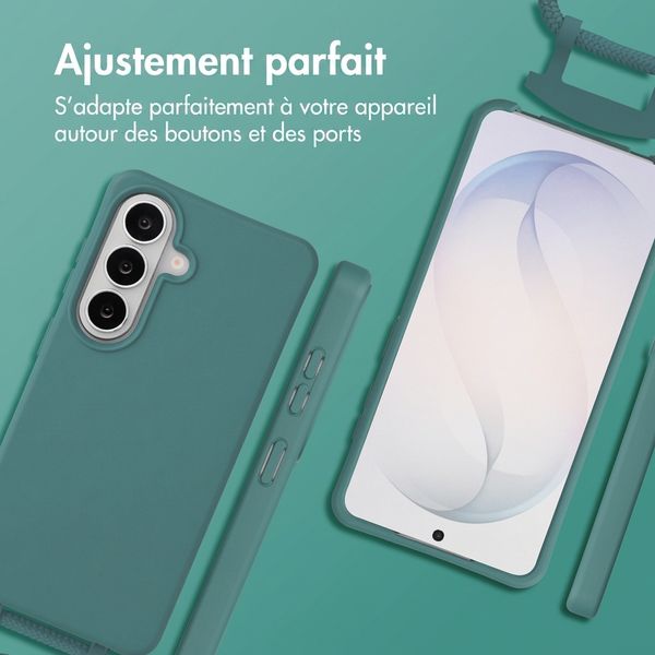 imoshion Coque arrière Color avec cordon amovible et MagSafe Samsung Galaxy S26 - Dark Green