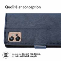 imoshion Étui de téléphone portefeuille Luxe Motorola Moto G32 - Bleu foncé