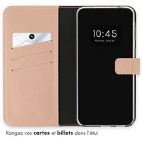 Selencia Étui portefeuille en cuir véritable Samsung Galaxy A57 (5G) - Rose clair