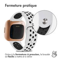 imoshion Bracelet sportif en silicone Fitbit Versa 2 / Versa Lite - Blanc / Noir