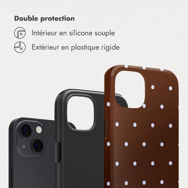 Selencia Coque arrière Vivid Apple iPhone 13 Pro - Happy Dots Chocolate