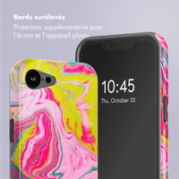 Selencia Coque arrière Vivid avec MagSafe Apple iPhone 16e - Marble Pink