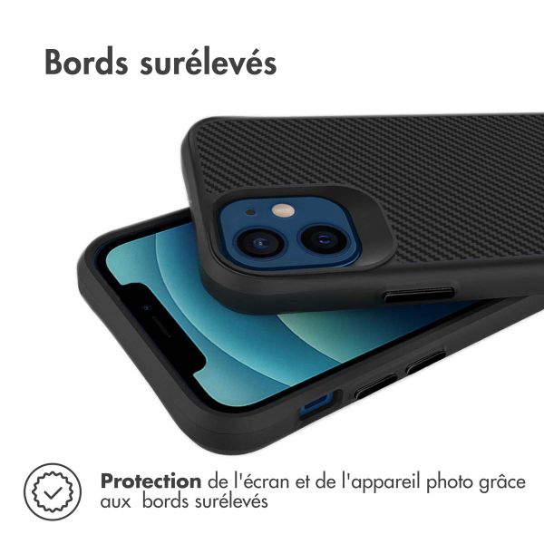 imoshion Coque Rugged Hybrid Carbon Apple iPhone 12 Mini - Noir