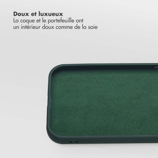 Selencia Étui portefeuille amovible Olyn avec MagSafe Apple iPhone 12 (Pro) - Vert