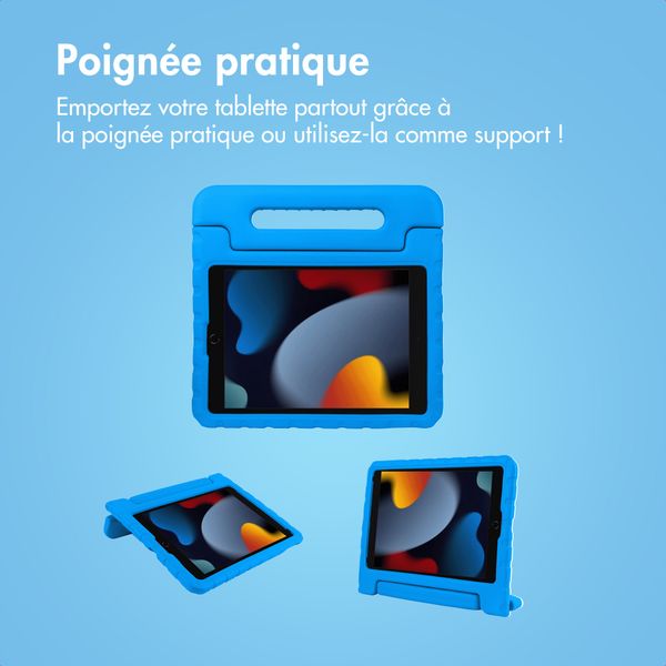 imoshion Coque kidsproof avec poignée Apple iPad 9 (2021) 10.2 pouces / iPad 8 (2020) 10.2 pouces / iPad 7 (2019) 10.2 pouces - Bleu
