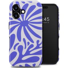 Selencia Coque arrière Vivid Tough avec MagSafe iPhone 16 - Modern Bloom Sapphire Blue