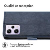 imoshion Etui de téléphone portefeuille Luxe Xiaomi Redmi Note 12 Pro - Bleu foncé