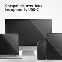 imoshion Câble USB-C vers USB-C - 100 Watt - 2 mètres - Noir