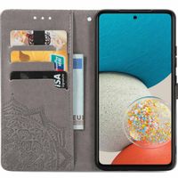 imoshion Etui de téléphone portefeuille Mandala Samsung Galaxy A53 - Gris