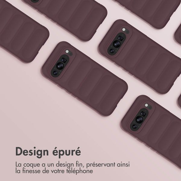 imoshion Coque arrière EasyGrip Google Pixel 9 / 9 Pro - Aubergine