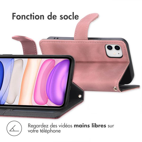 imoshion Etui de téléphone portefeuille avec cordon iPhone 11 - Rose