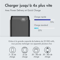 imoshion Batterie externe - 20.000 mAh - Quick Charge et Power Delivery - Noir