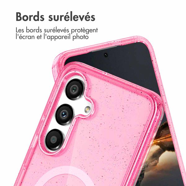 imoshion Coque Pailletée avec MagSafe Samsung Galaxy S25 Plus - Rose