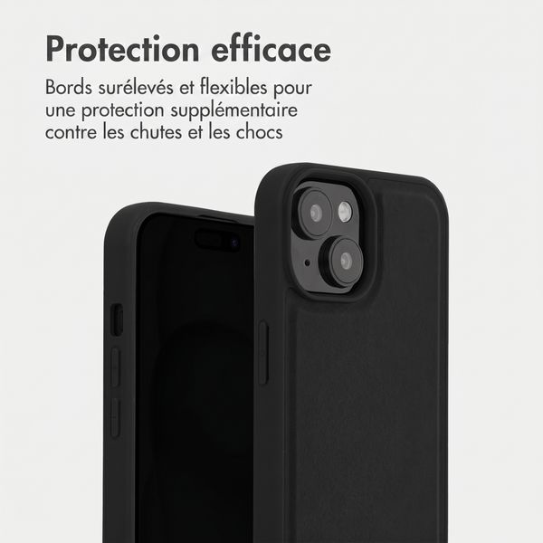 Accezz Coque arrière Edge avec MagSafe Apple iPhone 15 - Noir