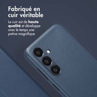 Accezz Étui de télephone portefeuille en cuir 2-en-1 avec MagSafe Samsung Galaxy S24 - Nightfall Blue