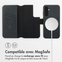 Accezz Étui de télephone portefeuille en cuir 2-en-1 avec MagSafe Samsung Galaxy S24 Plus - Onyx Black