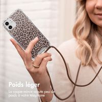 imoshion Coque Design avec cordon Apple iPhone 12 (Pro) - Leopard Mood