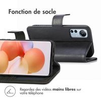 imoshion Étui de téléphone portefeuille Luxe Xiaomi 12 Lite - Noir