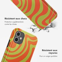 Selencia Coque arrière Vivid Apple iPhone 11 - Wavy Swirl Orange Fern