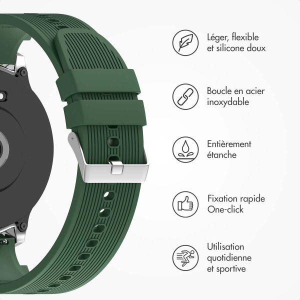 imoshion Bracelet en silicone OnePlus Watch 3 / 2 / 2R / Oppo Watch X2 / X - Vert foncé