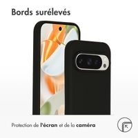 Accezz Coque Liquid Silicone Google Pixel 9 / 9 Pro - Noir