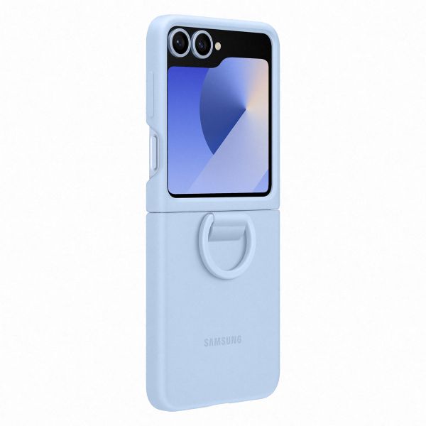 Samsung Original Coque en silicone Ring Samsung Galaxy Z Flip 6 / Flip 7 FE - Blue