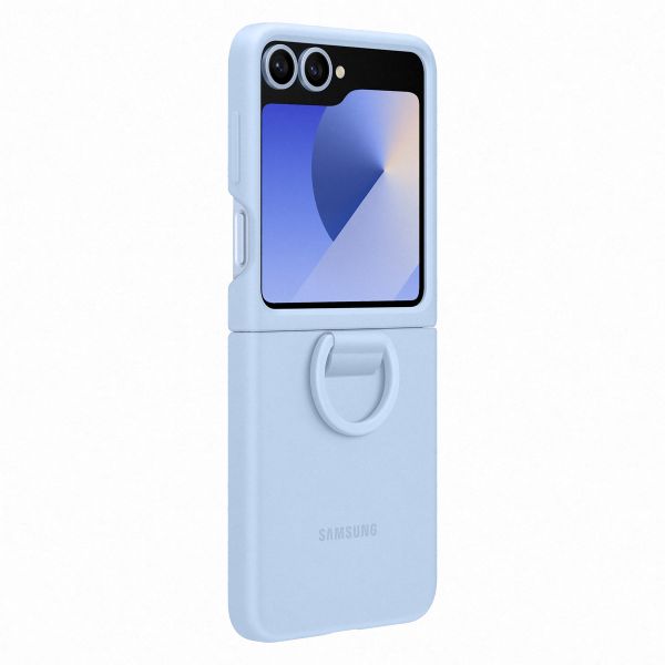 Samsung Original Coque en silicone Ring Galaxy Z Flip 6 - Blue