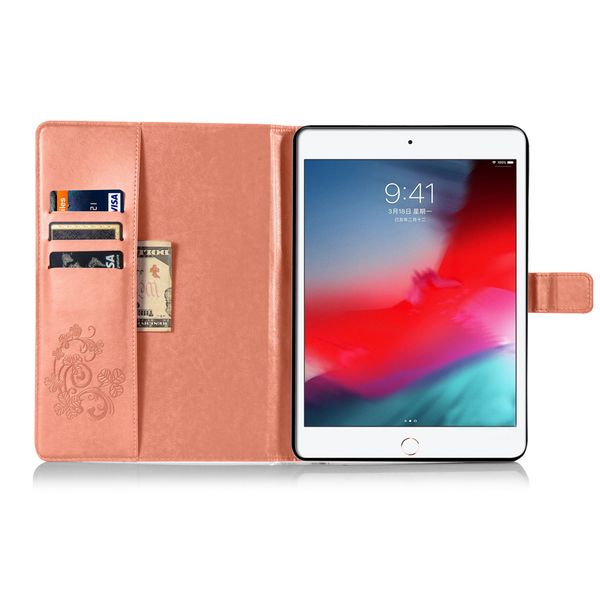 Coque Fleurs de Trèfle iPad 6 (2018) 9.7 pouces / iPad 5 (2017) 9.7 pouces - Orange