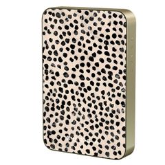 Burga Powerbank magnétique 5 000 mAh - Convient pour MagSafe et Qi2 - Latte aux amandes / Or