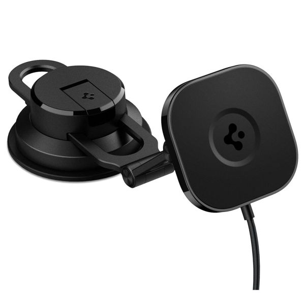 Spigen OneTap Pro 3 - Support de téléphone de voiture - Tableau de bord et pare-brise - Chargeur sans fil - magnétique - Noir