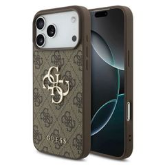 Guess Coque 4G Metal Logo Backcover Apple iPhone 17 Pro Max - Marron
