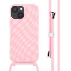 imoshion Coque design en silicone avec cordon iPhone 13 Mini - Retro Pink