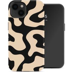 Selencia Coque arrière Vivid avec MagSafe Apple iPhone 14 - Art Wave Black