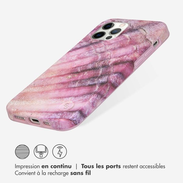 Selencia Aurora Coque Fashion iPhone 12 (Pro) - ﻿Coque durable - 100 % recyclée - Ocean Shell Purple