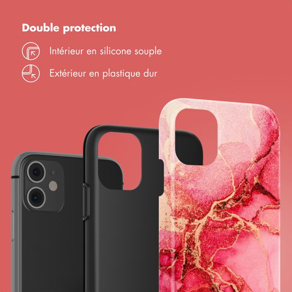 Selencia Coque arrière Vivid Apple iPhone 11 - Rosy Marble