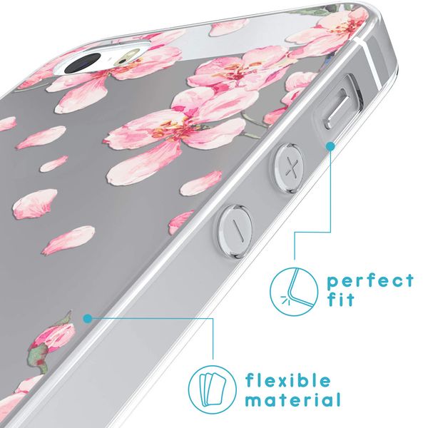 imoshion Coque Design iPhone 5 / 5s / SE - Fleur - Rose