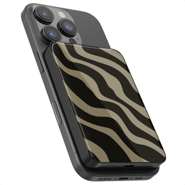 Selencia Powerbank Vivid 5 000 mAh - MagSafe et Qi2 - Black / Swirl Black