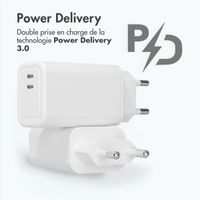 imoshion Adaptateur secteur 35 watts | Avec 2 ports USB-C - Blanc