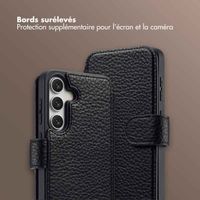 Selencia Étui Riva avec MagSafe et cordon de téléphone Samsung Galaxy S24 / S25 - Noir