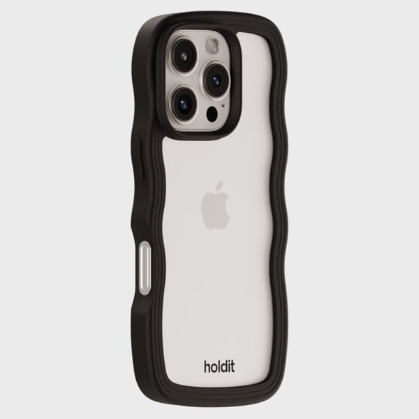 Holdit Coque Wavy Apple iPhone 16 Pro - Black / Transparent