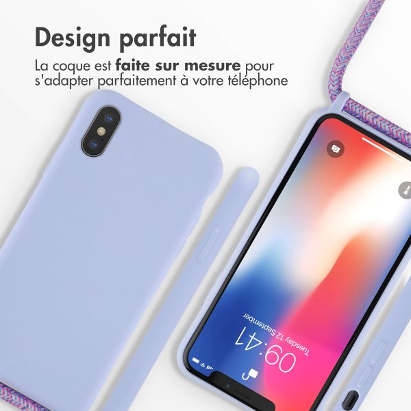imoshion Coque en silicone avec cordon Apple iPhone X / Xs - Violet