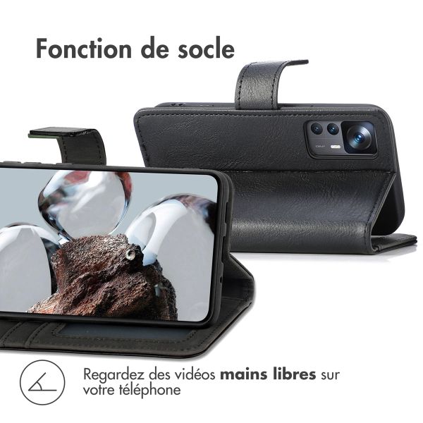 imoshion Étui de téléphone portefeuille Luxe Xiaomi 12T (Pro) - Noir