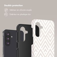 Selencia Coque arrière Vivid Samsung Galaxy A26 - Beige Zigzag