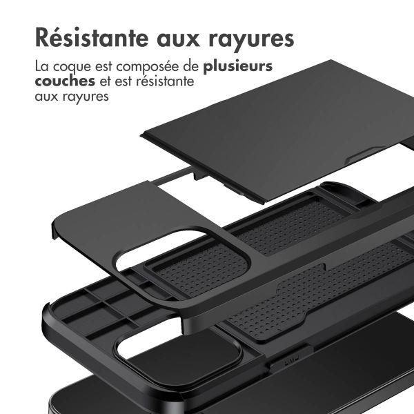 imoshion Coque arrière avec porte-cartes Apple iPhone 13 - Noir